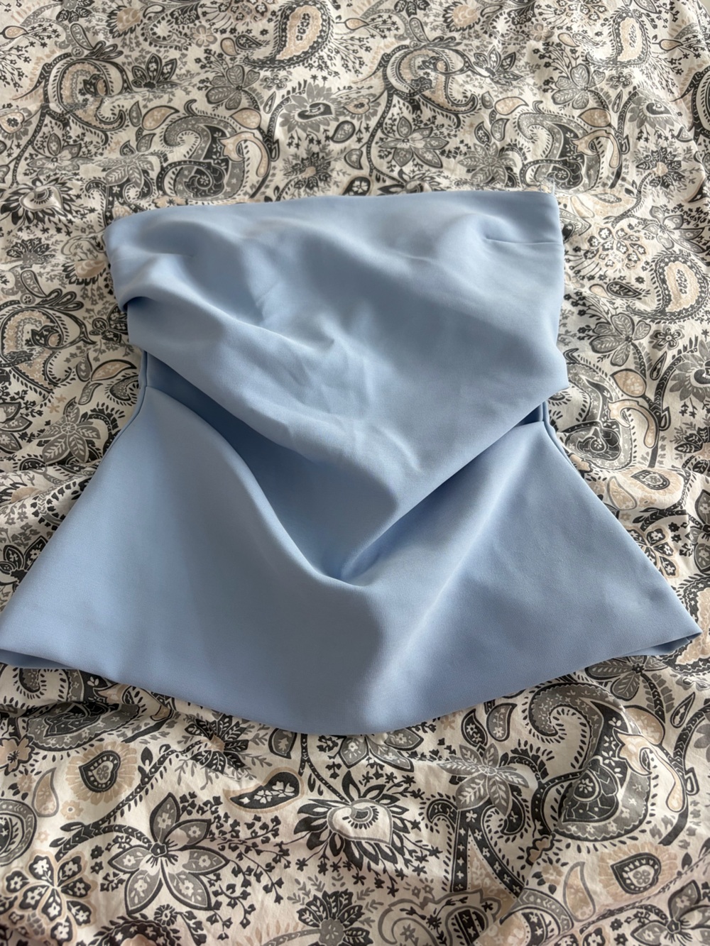 Zara Pale Blue Textured Shirt
